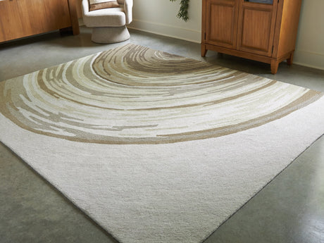 Rizwana Ivory/Brown/Gray 7'6" x 10' Area Rug