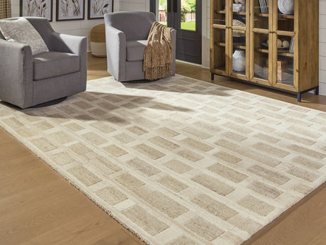Lisgrove Tan/Brown/White 7'8" x 10' Area Rug
