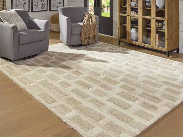 Lisgrove Tan/Brown/White 7'8" x 10' Area Rug