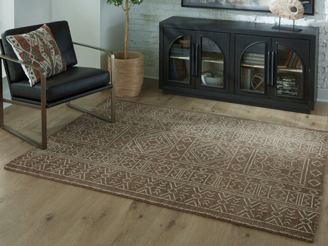 Merrittman Brown/Ivory 5' x 7' Area Rug