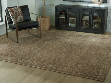 Merrittman Brown/Ivory 7'8" x 10' Area Rug
