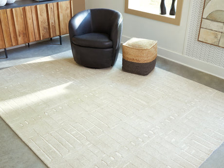 Wolbert Tan/Ivory 7'8" x 10' Area Rug