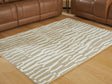Corrbell Beige/White 5' x 7' Area Rug