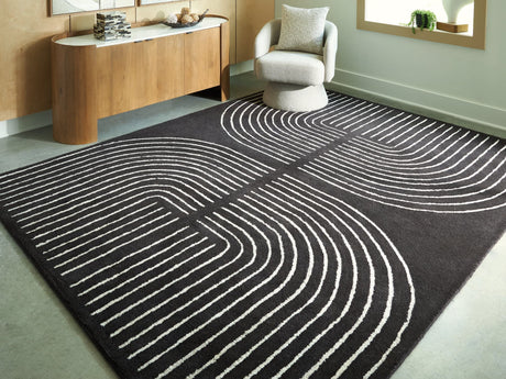 Eldonmore Black/Ivory 7'8" x 10' Area Rug
