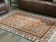 Qaabiz Sienna/Ivory/Black 5' x 7' Area Rug