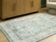 Ladstoney Teal/Beige/Ochre 5' x 7' Memory Foam Area Rug