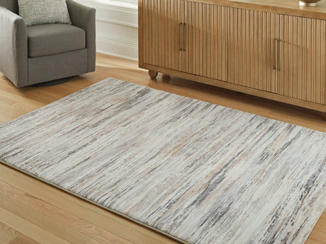 Nace Gray/Brown/White 5' x 7' Memory Foam Area Rug