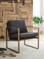 Bradett Dark Brown/Gold Finish Accent Chair