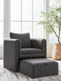 Vreni Charcoal/Black Accent Chair