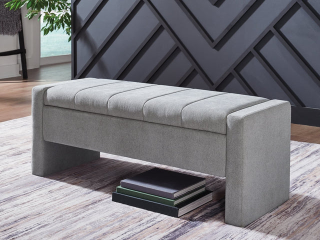 Akselman Gray Storage Bench