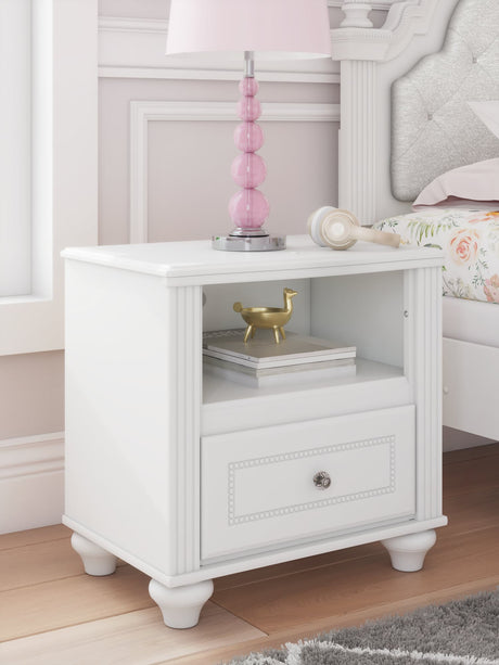 Kozlani White Nightstand