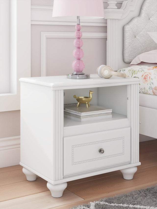 Kozlani White Nightstand