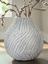 Shelvie Distressed White Vase