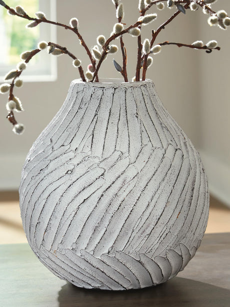 Shelvie Distressed White Vase