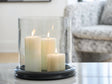 Saskia Clear/Black Candle Holder