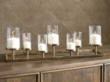Wallmond Antique Brass Finish Candle Holder