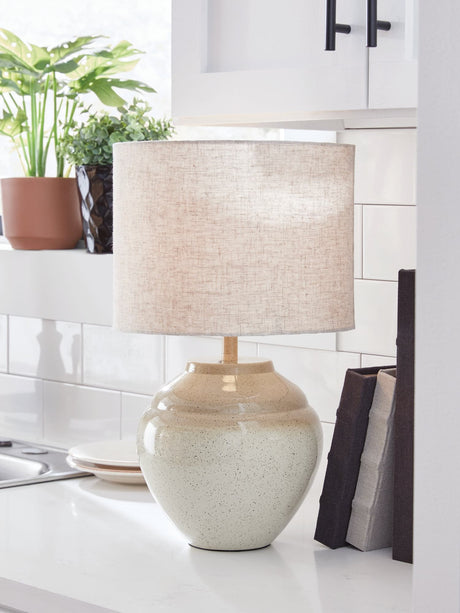 Waldish Cream/Beige Table Lamp
