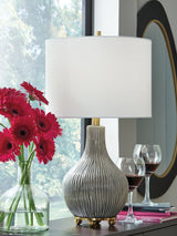 Judlen Gray/Gold Finish Table Lamp