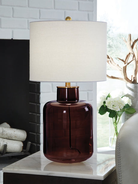 Mette Brown/Gold Finish Table Lamp