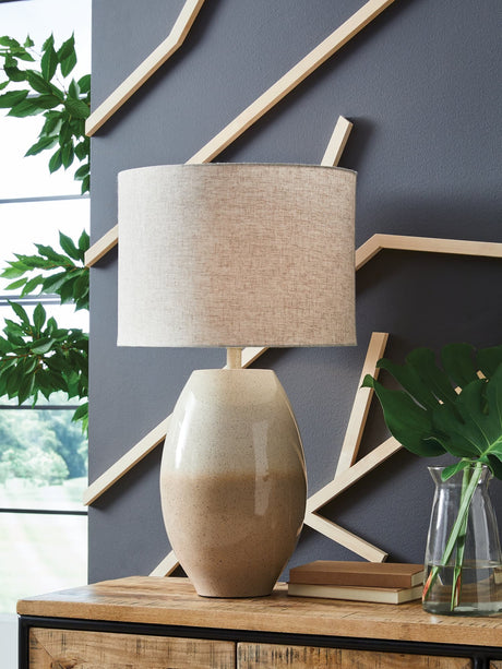 Linas Cream/Beige Table Lamp