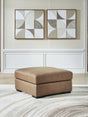 Veronella Sahara Leather Oversized Accent Ottoman
