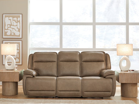 Glencroft Sahara Leather Power Reclining Sofa