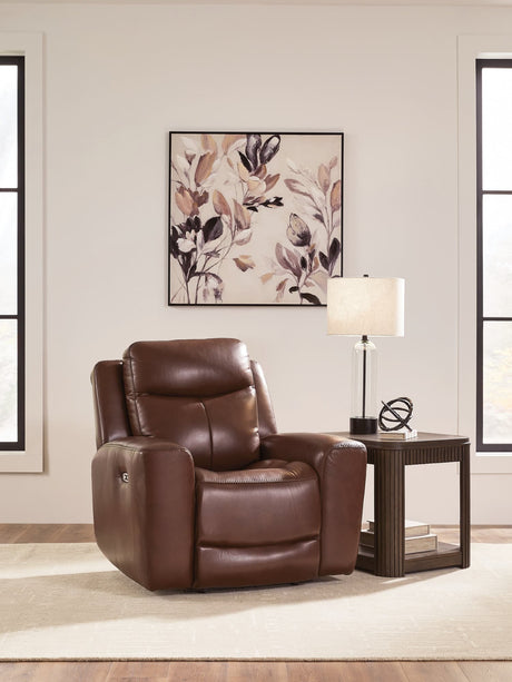 Next Move Mahogany Leather Power Recliner