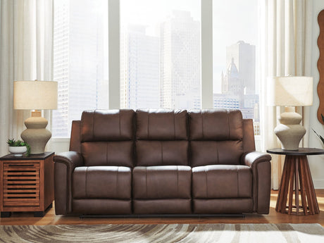 Bleckley Espresso Leather Power Reclining Sofa