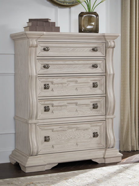 Bruchandi Antique White Chest of Drawers