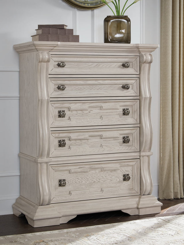 Bruchandi Antique White Chest of Drawers