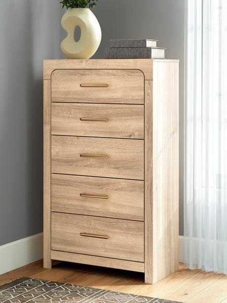 Kinlanni Tan Chest of Drawers