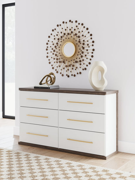 Kendanport Brown/White Dresser