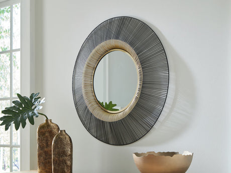 Dallmen Black/Gold Finish Accent Mirror