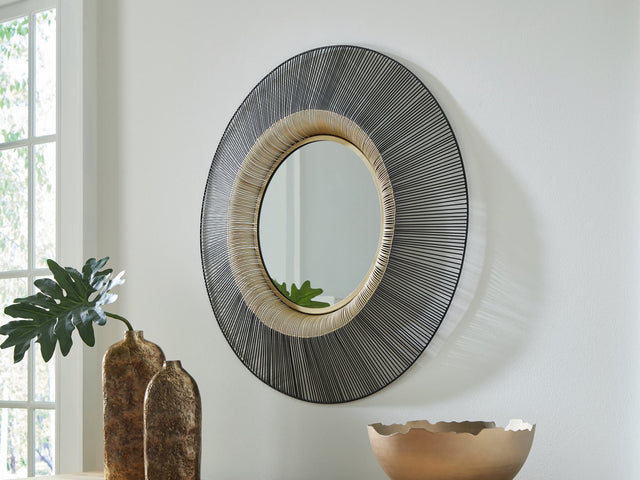 Dallmen Black/Gold Finish Accent Mirror