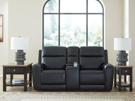 5Z-Comfort Onyx Power Reclining Loveseat with Console