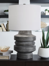 Wahida Distressed Black Table Lamp