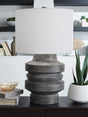 Wahida Distressed Black Table Lamp