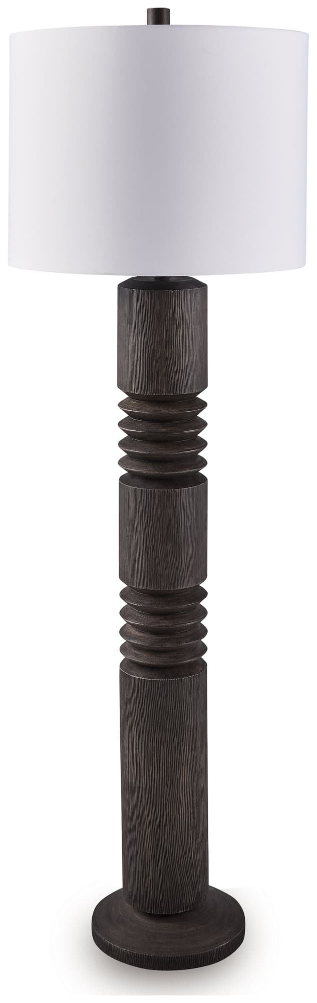 Fainwell Distressed Black Floor Lamp