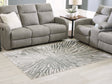 Verland Gray/White Washable 5' x 7' Area Rug