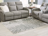 Verland Gray/White Washable 5' x 7' Area Rug