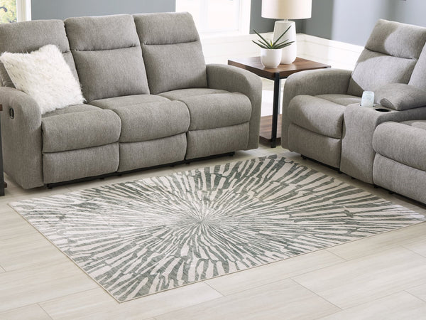 Verland Gray/White Washable 5' x 7' Area Rug