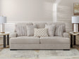 High Profile Taupe Chenille Sofa