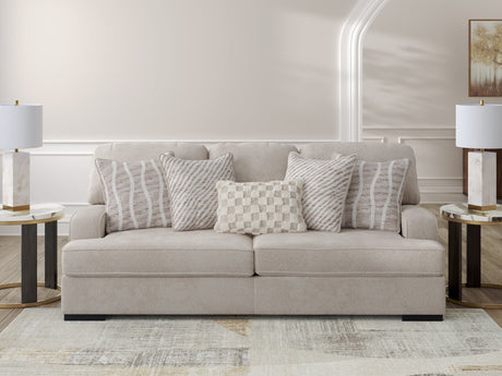High Profile Taupe Chenille Sofa