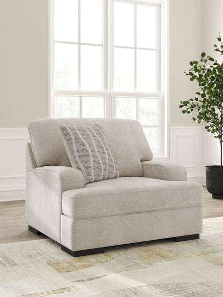 High Profile Taupe Chenille Oversized Chair