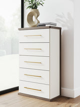 Kendanport Brown/White Chest of Drawers