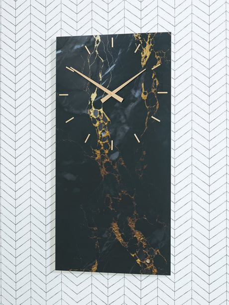 Teague Black/Gold Finish Wall Clock