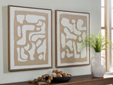 Waldett Beige/White Wall Art (Set of 2)