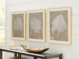 Hendridge Taupe/White Wall Art (Set of 3)