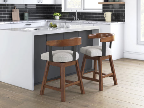Ralene Medium Brown Counter Height Barstool