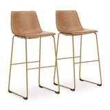 Ciabori Toast/Gold Bar Height Bar Stool